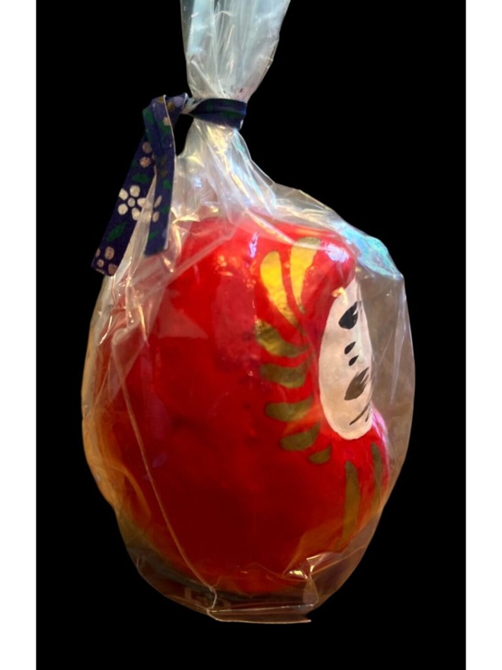 Japanese Red Daruma Doll Perseverance Good Luck Charm Paper Mache - Picture 2 of 5